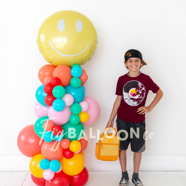 Back to School Column with Smiley Face Topper