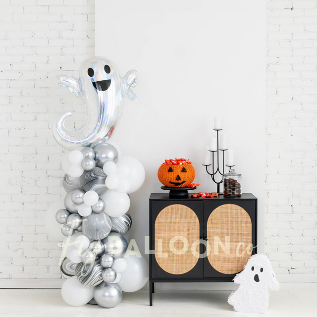 Ghost Halloween Balloon Column