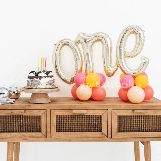 First Birthday One Balloon Marquee